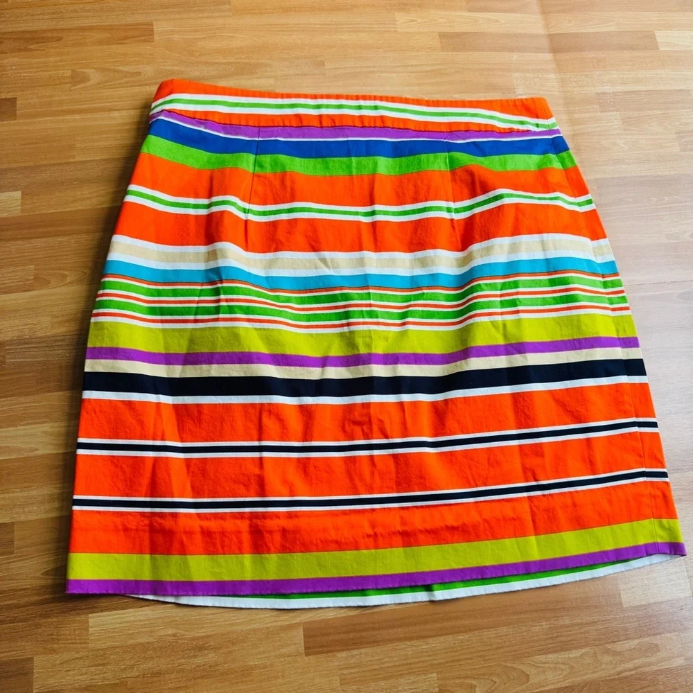 Kate spaded striped short skirt size 12 nwot